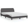 vidaXL Bed Frame "Dover" Grey 140x190 cm Faux Leather