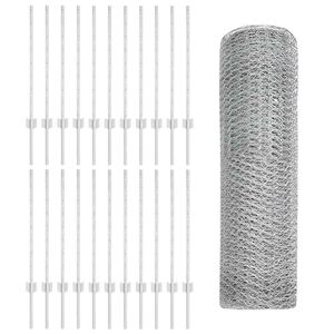 vidaXL St&auml;ngsel med stolpe Silver