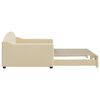 vidaXL Dagbädd utdragbar gräddvit 100x200 cm tyg