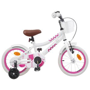 vidaXL Barncykel 12 Tum f&ouml;r 2-4 &aring;ringar Vit
