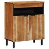 vidaXL Sideboard med hylla Brun 60 x 33,5 x 75 cm Massivt mangotr&auml;