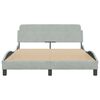 vidaXL Bed Frame "Dover" Light Grey 140x200 cm Velvet