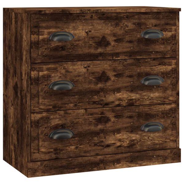 vidaXL Sk&auml;nk 3 delar r&ouml;kf&auml;rgad ek konstruerat tr&auml;