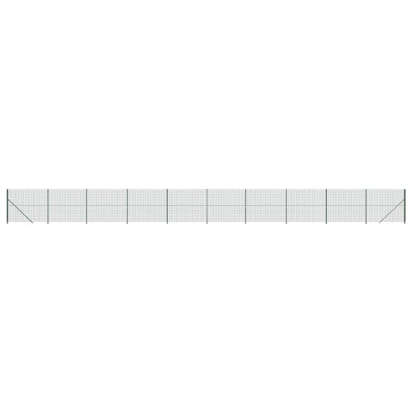 vidaXL St&auml;ngsel med stolpsko gr&ouml;n 1,6x25 m