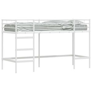 vidaXL Barns loft s&auml;ngram Enf&auml;rgad Vit 75 x 190 cm St&aring;l