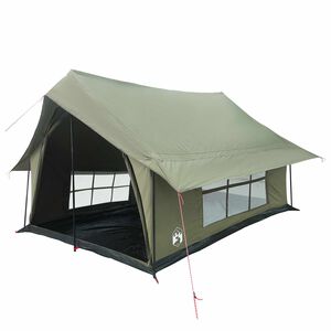 vidaXL Stuga T&auml;lt Arm&eacute;gr&ouml;n 340 x 246 x 210 cm Polyester / Bomull