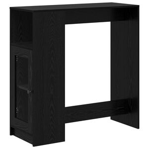 vidaXL Barbord 101 x 40 x 103,5 cm Konstruerat tr&auml; Svart Ek