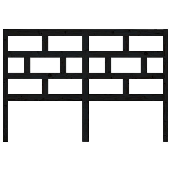 vidaXL Sänggavel svart 156x4x100 cm massiv furu