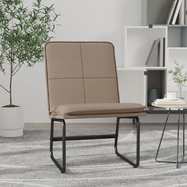 vidaXL Loungestol cappuccino 54x75x76 cm konstl&auml;der