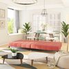 vidaXL Bäddsoffa 2-sits rosa sammet