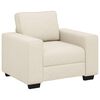 vidaXL Soffstol Beige 100 cm Linnenblandad tyg