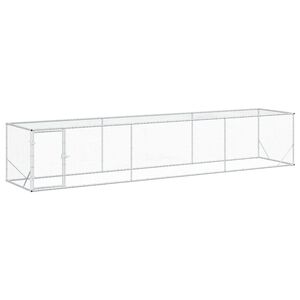 vidaXL H&ouml;nsg&aring;rd Silver 500 x 100 x 100 cm Galvaniserat st&aring;l