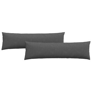 vidaXL Sofakuddar 2 pcs M&ouml;rkgr&aring; 145 x 40 cm Kordread tyg