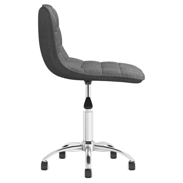 vidaXL Snurrbara matstolar 6 st ljusgr&aring; tyg