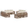 vidaXL Tr&auml;dg&aring;rdsoffset 12 pcs Beige och kr&auml;mvit konstrotting