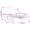 vidaXL Bed Frame without Mattress "Hvar" Taupe 140x190 cm Fabric