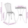 vidaXL Trädgårds Bistro Set 3 pcs Svart Aluminium