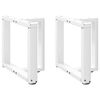 vidaXL Soffbordsben T-formade 2 st vita 50x25x(42-43) cm st&aring;l