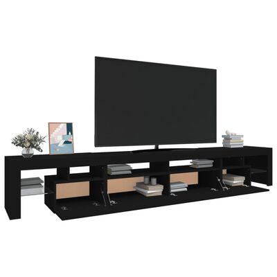 vidaXL Tv-bänk med LED-belysning svart 260x36,5x40 cm
