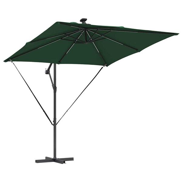 vidaXL Cantilever bananparasol Gr&ouml;n 249 x 249 x 250 cm
