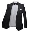 130822 vidaXL Men's Two Piece Black Tie Dinner Suit/Smoking Tuxedo Size 46 Black