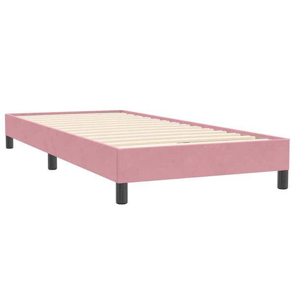 vidaXL Res&aring;rs&auml;ng utan madrass rosa 90x220 cm sammet