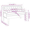 vidaXL Bänk med ryggstöd rosa 119,5x64,5x75 cm sammet