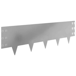 vidaXL Kant f&ouml;r gr&auml;smatta 30 st 100 x 30 cm St&aring;l Silver