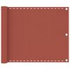 vidaXL Balkongsk&auml;rm terrakotta 75x400 cm HDPE