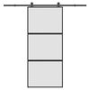 vidaXL Skjutd&ouml;rr med beslagset h&auml;rdat glas och aluminium 90x205 cm