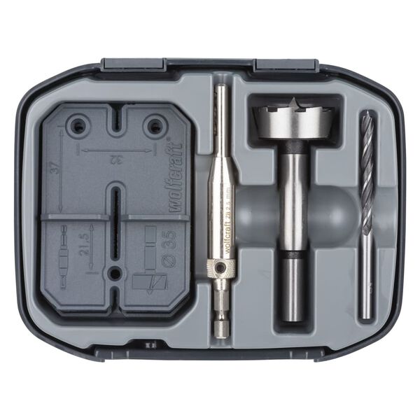 wolfcraft G&aring;ngj&auml;rnsh&aring;lssats 5 delar 35 mm