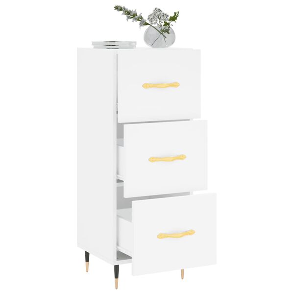 vidaXL Sk&auml;nk vit 34,5x34x90 cm konstruerat tr&auml;