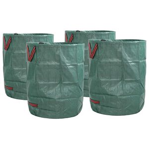 vidaXL Trädgårdsavfallspåsar 4 pcs Grön 66 x 66 x 83,5 cm Polypropylen