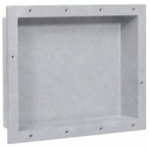 vidaXL Inf&auml;lld duschhylla niche matt gr&aring; 41x51x10 cm