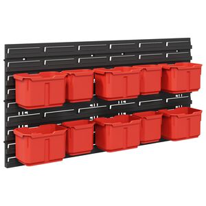 vidaXL Beh&aring;llarrack Svart och R&ouml;d 77,5 x 2 x 39 cm PP