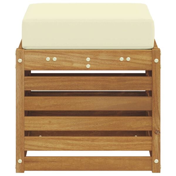 vidaXL Utomhuspall Massivt Akaciatr&auml; Naturf&auml;rg