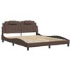 vidaXL Bed Frame "Viana" with LED without Mattress Brown 160x200 cm