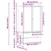 vidaXL Krittavla Garderob ROROS Vit 90 x 45 x 180 cm Konstruerat tr&auml;