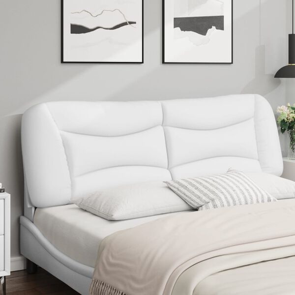 vidaXL Headboard Cushion "Hvar" White 152 cm Faux Leather