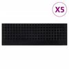 vidaXL Trappstegsmattor 5 st 25x75 cm gummi