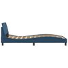 vidaXL Bed Frame with Headboard "Dover" Blue 100x200 cm Fabric