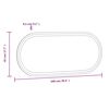 vidaXL Badrumsspegel LED 100x45 cm oval