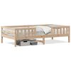 vidaXL S&auml;ngram utan madrass 90x190 cm massiv furu