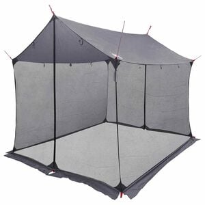vidaXL Campingtarp med n&auml;tv&auml;ggar 270 x 210 x 210 cm Gr&aring; och orange
