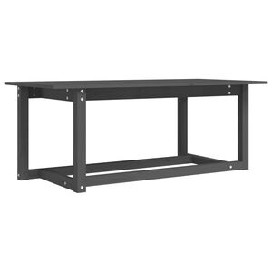 vidaXL Soffbord gr&aring; 110x55x45 cm massiv furu