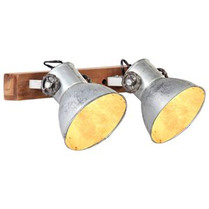 vidaXL Industriell v&auml;gglampa silver 45x25 cm E27