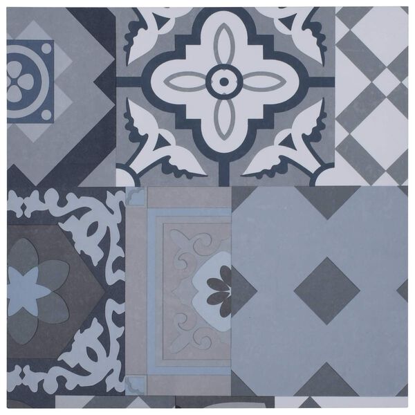 vidaXL Golvplank 55 pcs Flerf&auml;rgsdesign 5,11 m&sup2; PVC