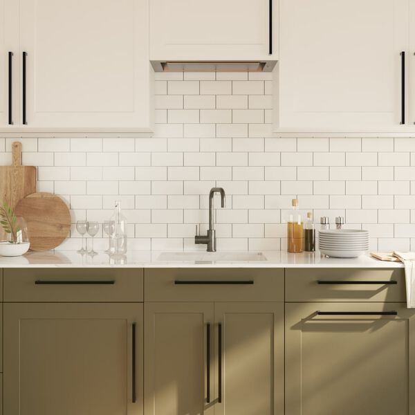 vidaXL Sk&aring;phandtag 20 st svart 320 mm rostfritt st&aring;l