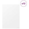 vidaXL Dekorpaneler 12 pcs Vit 30 x 42 x 0.3 cm Konstruerat trä