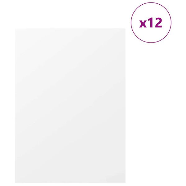 vidaXL Dekorpaneler 12 pcs Vit 30 x 42 x 0.3 cm Konstruerat trä